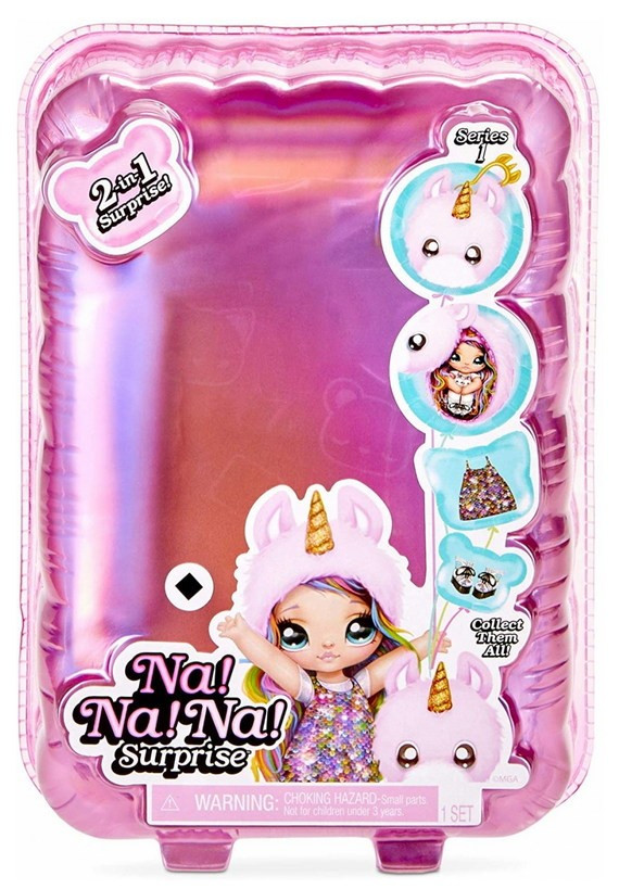 NA! Na! Na! Surprise - мягкие куклы с животным-помпоном-сумочкой Britney Sparkles единорожка от MGA