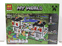 Конструктор Bela My world 10472 "Крепость" 990 pcs. Minecraft. Майнкрафт.