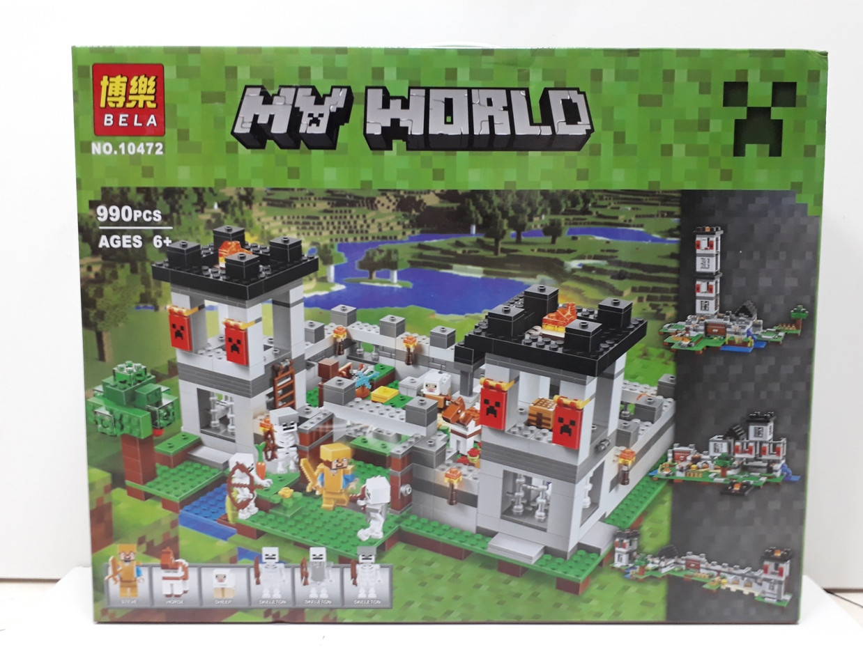 Конструктор Bela My world 10472 "Крепость" 990 pcs. Minecraft. Майнкрафт. - фото 1 - id-p71255732