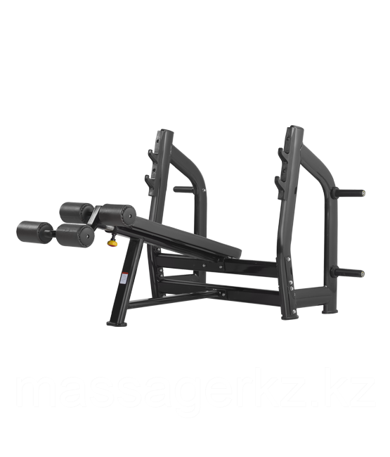 BRONZE GYM H-024 Скамья для жима с отрицательным наклоном (ЧЕРНЫЙ)