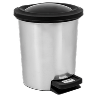 Контейнер для мусора с педалью 6 л декор Металл