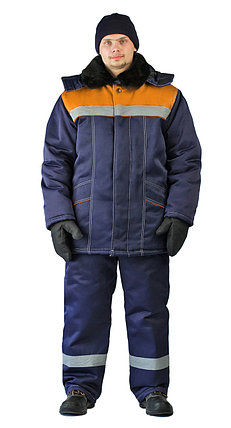 Костюм зимний рабочий мужской ВЬЮГА оранжевый, фото 2