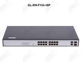 Коммутатор GIGALINK, Web Smart, 16 PoE, портов 100Мб/с, 2 ComboSFP 1000Мб/с, 330Вт