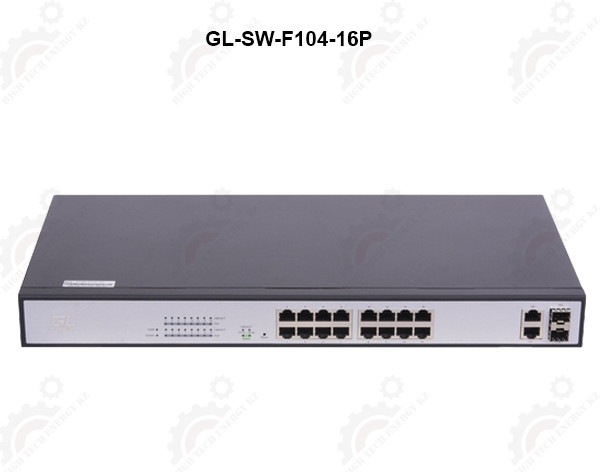 Коммутатор GIGALINK, Web Smart, 16 PoE, портов 100Мб/с, 2 ComboSFP 1000Мб/с, 330Вт - фото 1 - id-p71261959