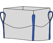 Мешок (биг-бэг) 90х90х170, 4 стропы, плотность 180г/м2, с верхней сборкой