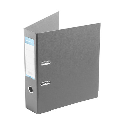Папка–регистратор Deluxe с арочным механизмом, Office 3-GY27 (3" GREY), А4, 70 мм, серый, фото 2