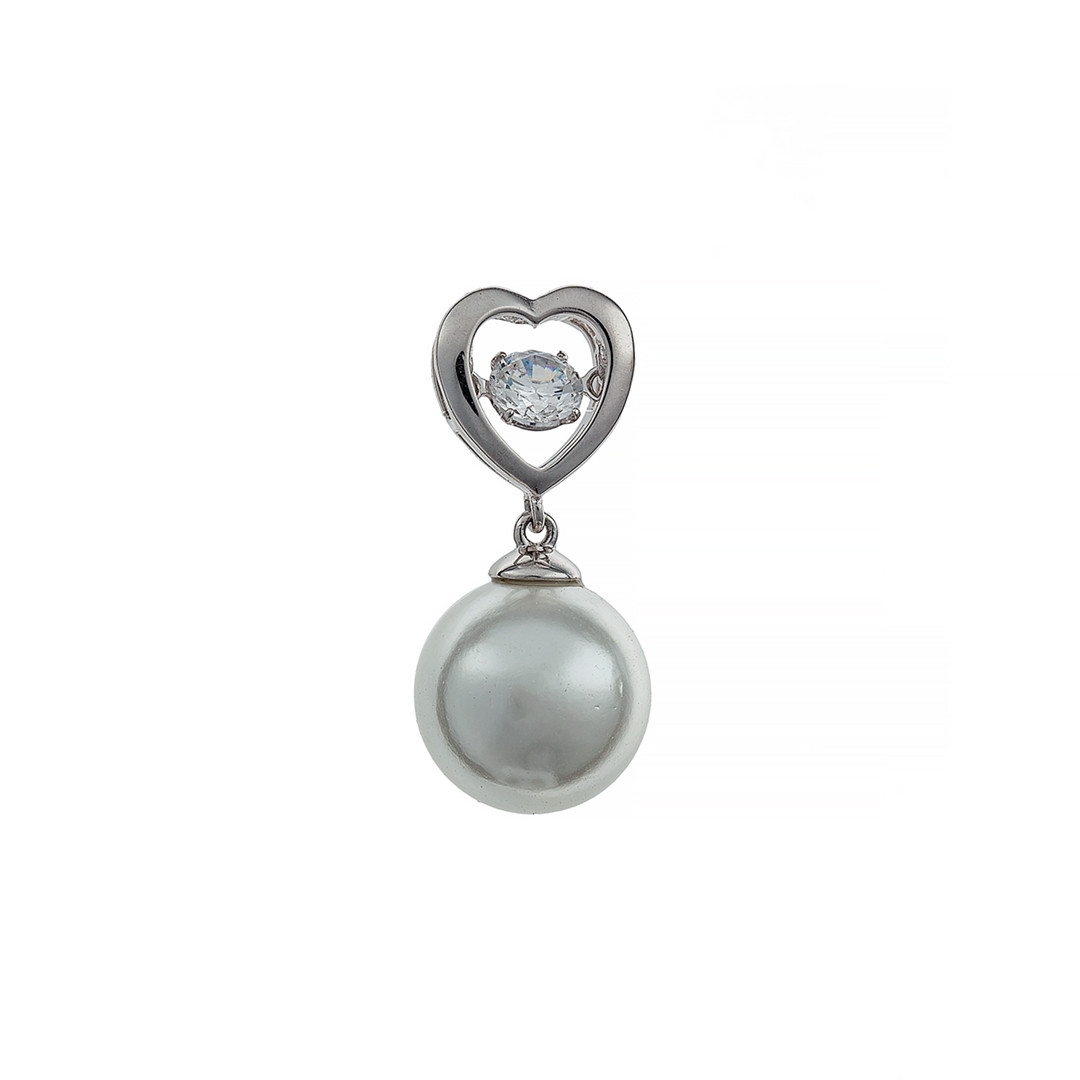 Серебряный кулон "Танцующий камень" с Жемчугом Brosh Jewellery (Серебро 925)