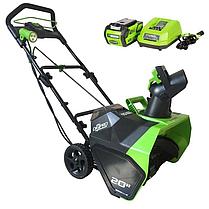 Снегоуборщик аккумуляторный, Greenworks GD40SB, 40V, ширина захвата 51 см, (1хАКБ 4 А.ч и ЗУ), фото 2
