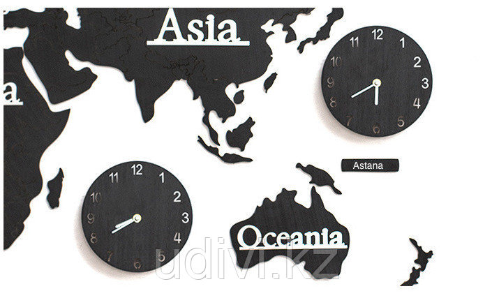 3D настенные часы Карта мира. - фото 2 - id-p71280080