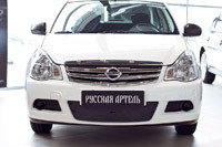 Зимняя заглушка решетки переднего бампера Nissan Almera 2014-, фото 2
