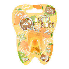 Global White Зубная нить Dental Floss "Mango" 15 м