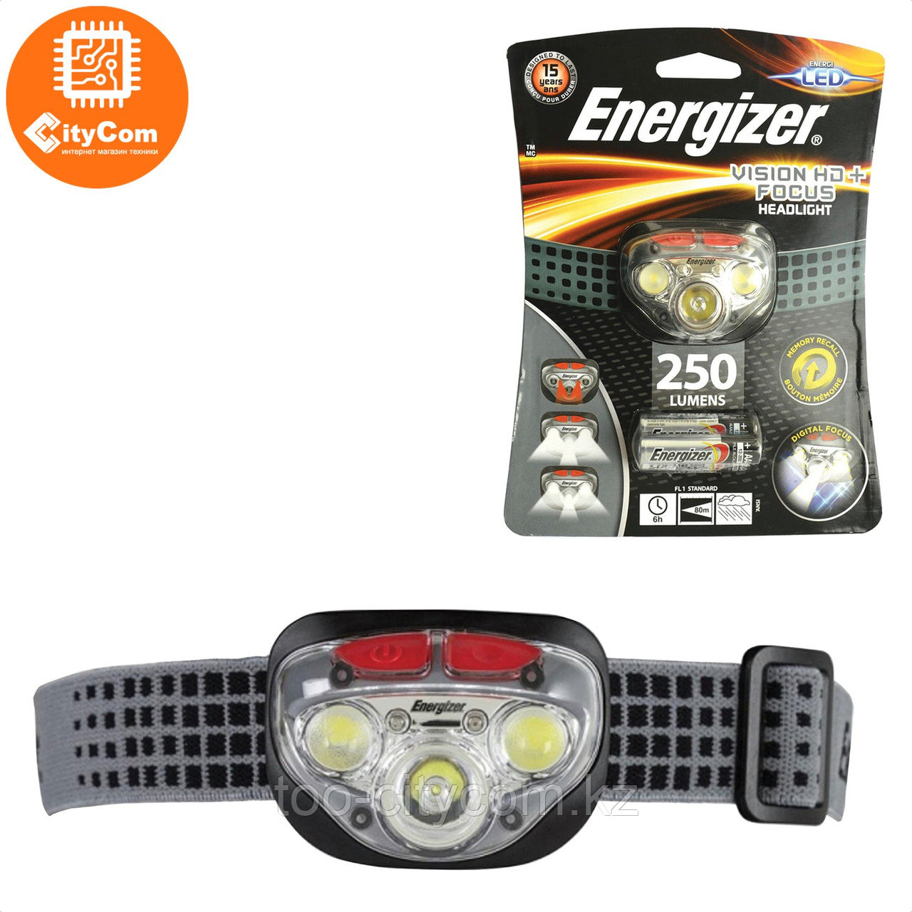 Фонарь налобный Energizer Headlight LEDx3 Арт.2287 - фото 1 - id-p39603384