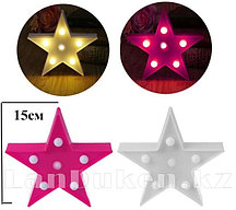 Светильник Звезда ночник звезда в ассортименте 15 x 15 см 6 ламп (на батарейках)