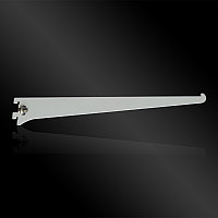 Полкодержадель для стекла на Vertical белый, одинарный, L=300mm, T=2mm