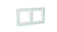 Рамка из натурального стекла, "Avanti", светло-зеленая, 4 модуля