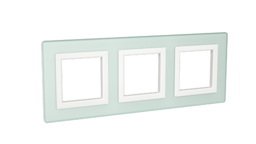 Рамка из натурального стекла, "Avanti", светло-зеленая, 6 модулей - фото 1 - id-p71340489
