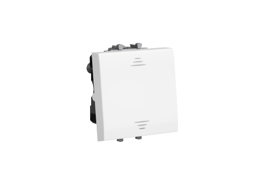 Выключатель двухполюсный одноклавишный модульный, "Avanti", "Белое облако", 2 модуля - фото 1 - id-p71340516