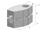Ж/б колодец связи ККС-2 в комплекте (нижняя и верхняя части), фото 2