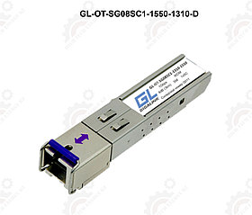 Модуль GIGALINK SFP, WDM, 155Mb/1,25Gb/s, одно волокно SM,SC, Tx:1550/Rx:1310нм, DDM, 8дБ(до 3 км)