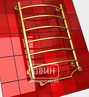 Полотенцесушитель ДВИН R electro 60/40 1"-1/2" Электрический ТЭН справа (К эл. Золотой хром)