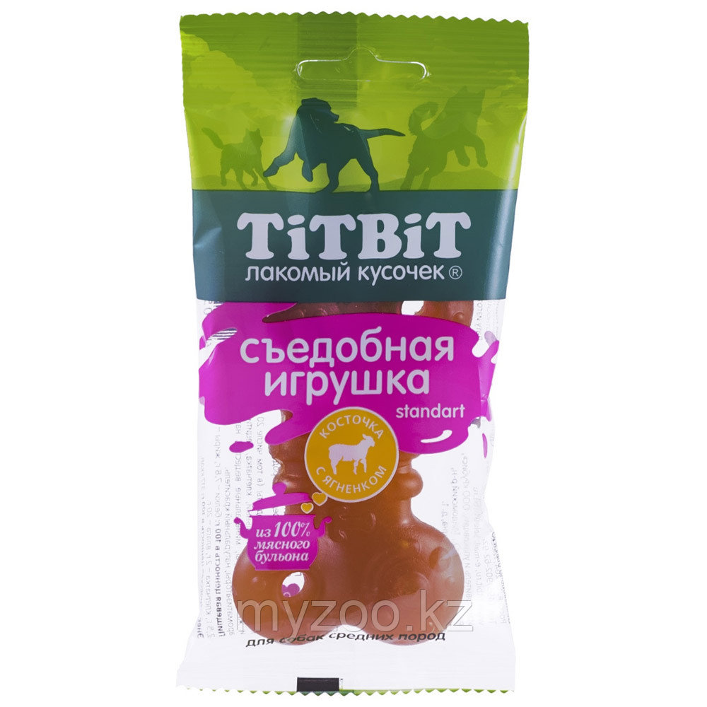 Tit Bit,Тит Бит Съедобная игрушка косточка с ягненком Standart
