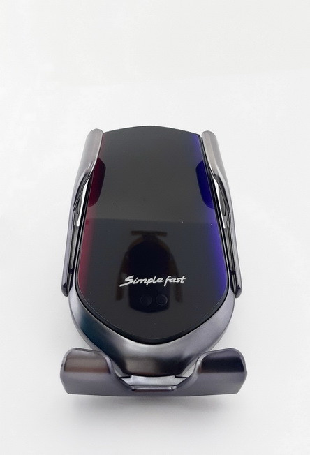 Автомобильная беспроводная зарядка-держатель с сенсорным датчиком Smart Sensor Car Wireless R1 2 in 1 silver - фото 2 - id-p71365404