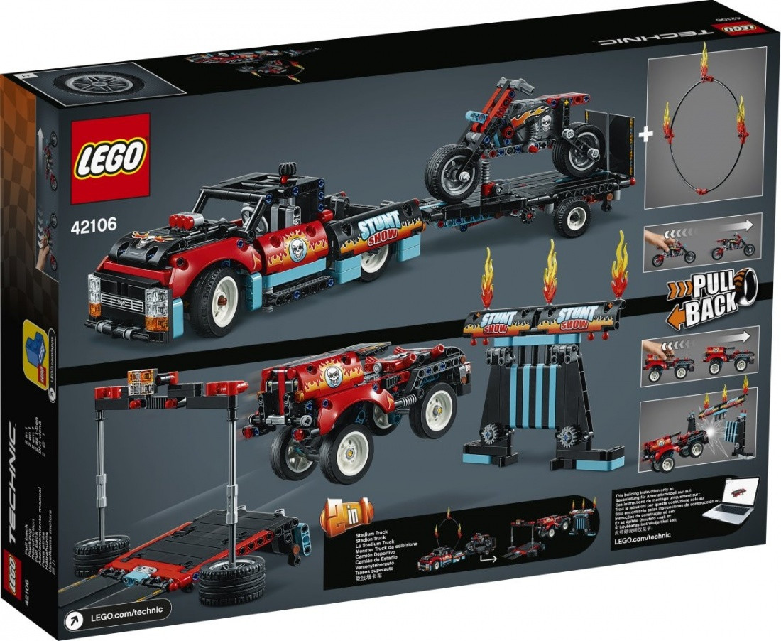 42106 Lego Technic Шоу трюков на грузовиках и мотоциклах, Лего Техник - фото 2 - id-p71179906