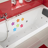 Набор мини-ковриков для ванны Доляна «Цветочек», 10,5×10,5 см, 6 шт, цвет МИКС, фото 5