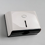 Диспенсер бумажных полотенец в листах, 27,5×10×20,5 см, пластик, цвет белый, фото 2
