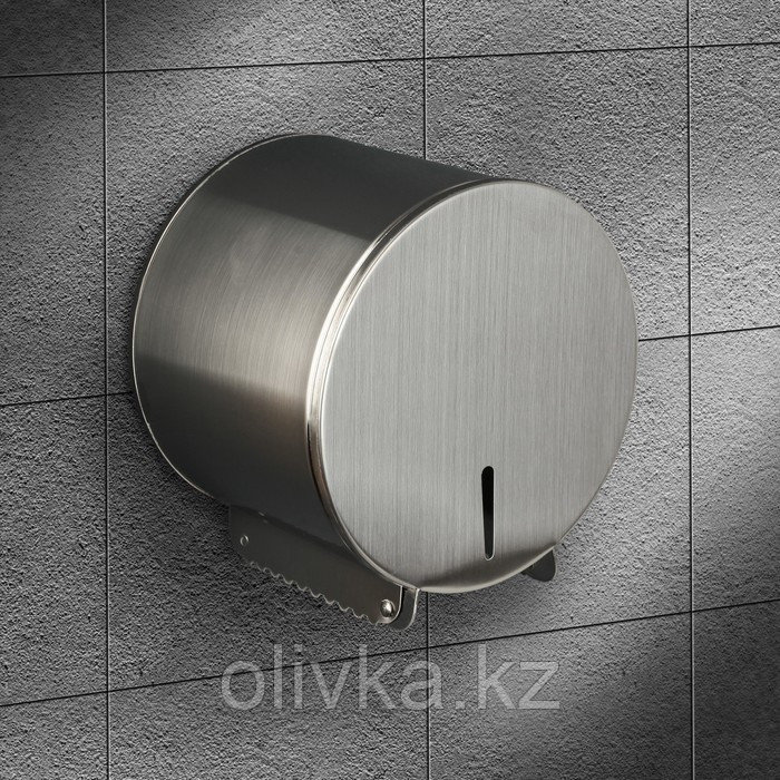 Диспенсер туалетной бумаги 16х15х12 см, втулка 3 см, нержавеющая сталь