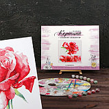 Картина по номерам с дополнительными элементами "Розовая роза", 30х40 см, фото 2