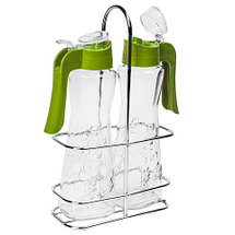 Набор для соусов на подставке SARINA [3 предмета, стекло] (Сиреневый), фото 4