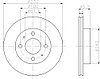 Тормозные диски Nissan Sunny (B14) (96-&gt;, передние, Optimal, D232)