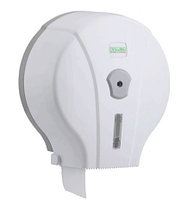 Диспенсер антивандальный для туалетной бумаги Джамбо Vialli пластиковый белый, фото 1