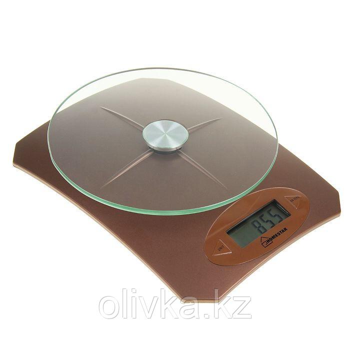 Весы кухонные HOMESTAR HS-3002, электронные, до 5 кг, коричневые
