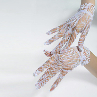 Сетчатые перчатки, белые