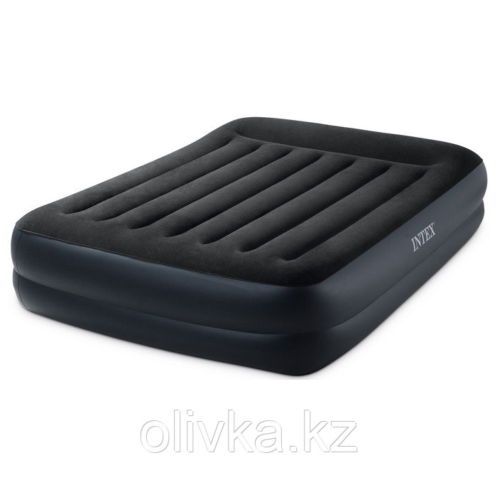 Кровать надувная Pillow Rest Raised 152 х 203 х 42 см, с встроенным насосом, 220-240V, 64124NP INTEX