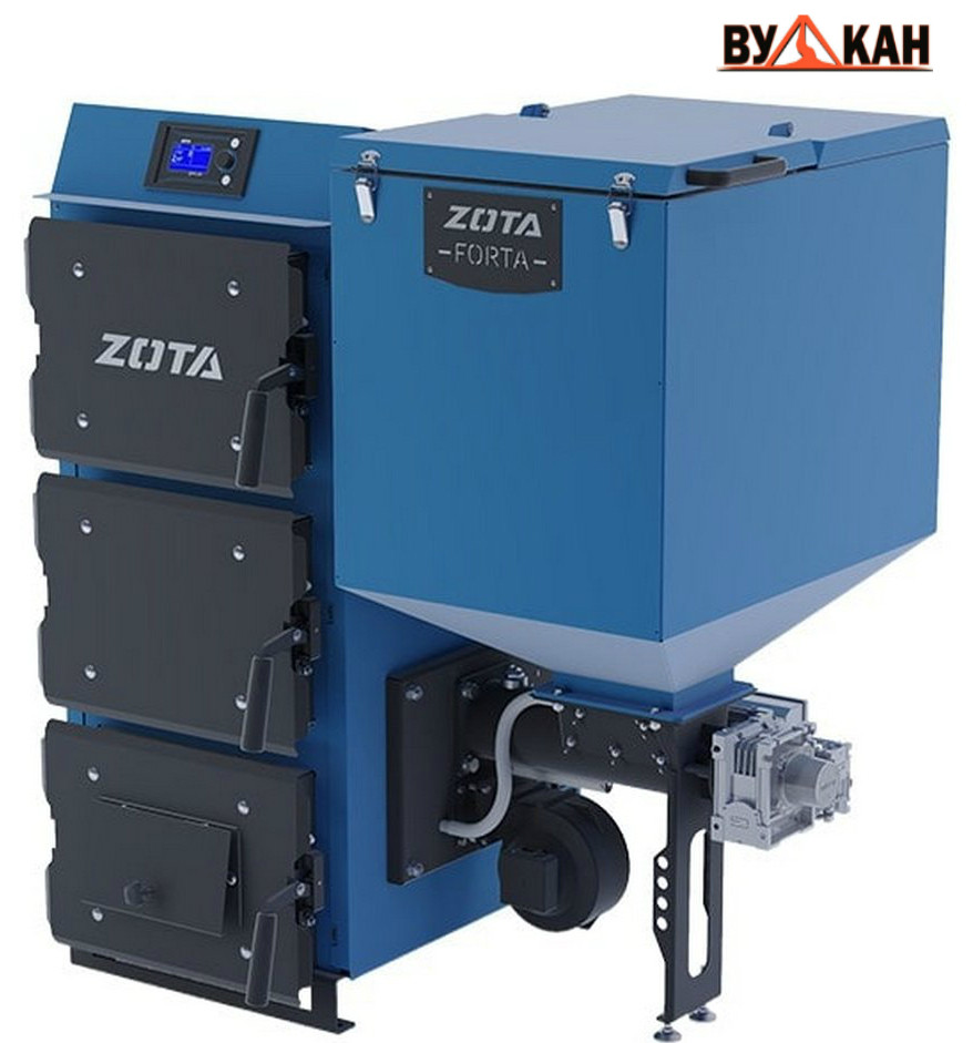 Автоматический твердотопливный котел ZOTA «Forta» 25 кВт, фото 1