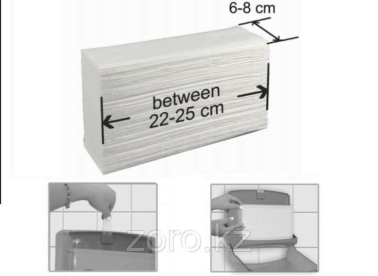 Диспенсер для бумажных полотенец Z укладка черный пластик Турция - фото 5 - id-p71443990