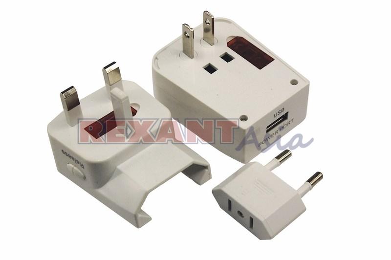 Адаптер сетевой «Путешественник» с USB (11-1051), REXANT