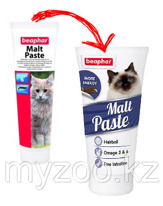 Malt Paste Omega 6 Средство для выведения шерсти из желудка кошек и котят 100 гр