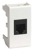 Компьютерная розетка RJ-45 кат.5E, «Viva», 1 мод., белая