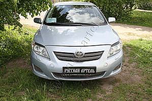 Накладки на передние фары (Реснички) Toyota Corolla SD 2007-2010