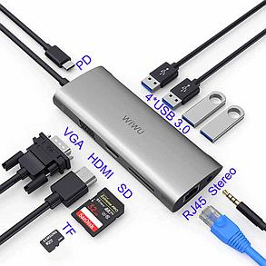 USB Адаптер Wiwu Alpha 11-in-1 Usb-C, фото 2