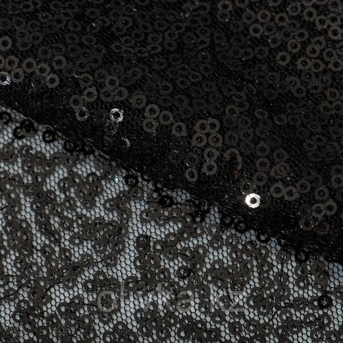Ткань для пэчворка «Черная» пайетки, 33 × 33 см - фото 1 - id-p71457479