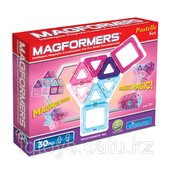 Магнитный конструктор Magformers Pastelle 30 (30 деталей)