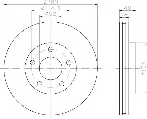 Тормозные диски Nissan X-Trail (01-07, передние, Blue Print)