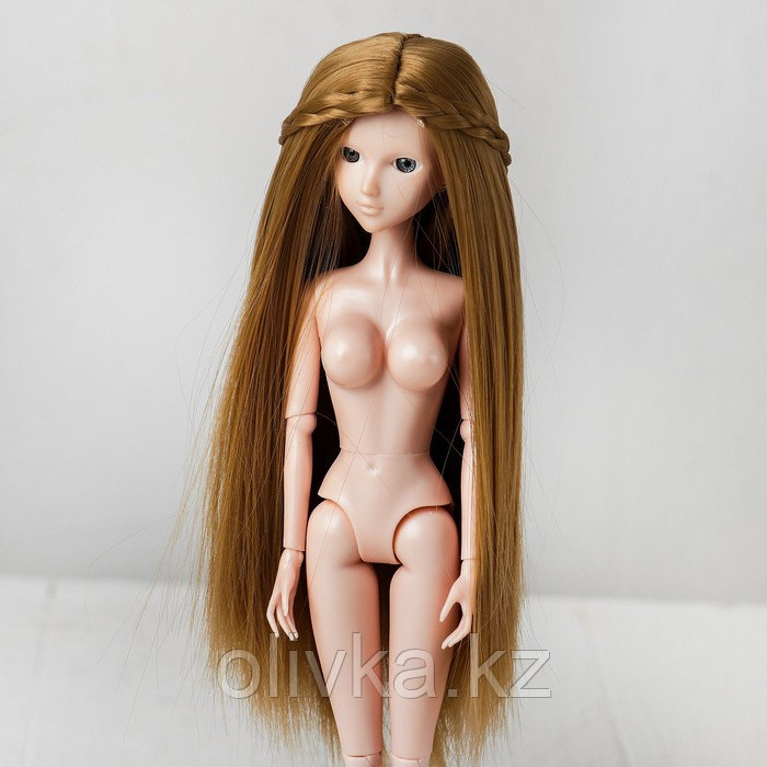 Волосы для кукол «Прямые с косичками» размер маленький, цвет 24 - фото 2 - id-p71458163