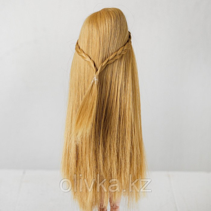 Волосы для кукол «Прямые с косичками» размер маленький, цвет 86 - фото 3 - id-p71458167