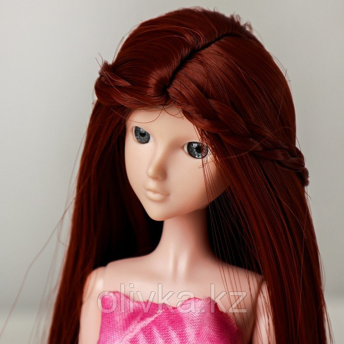 Волосы для кукол «Прямые с косичками» размер маленький, цвет 350 - фото 1 - id-p71458168